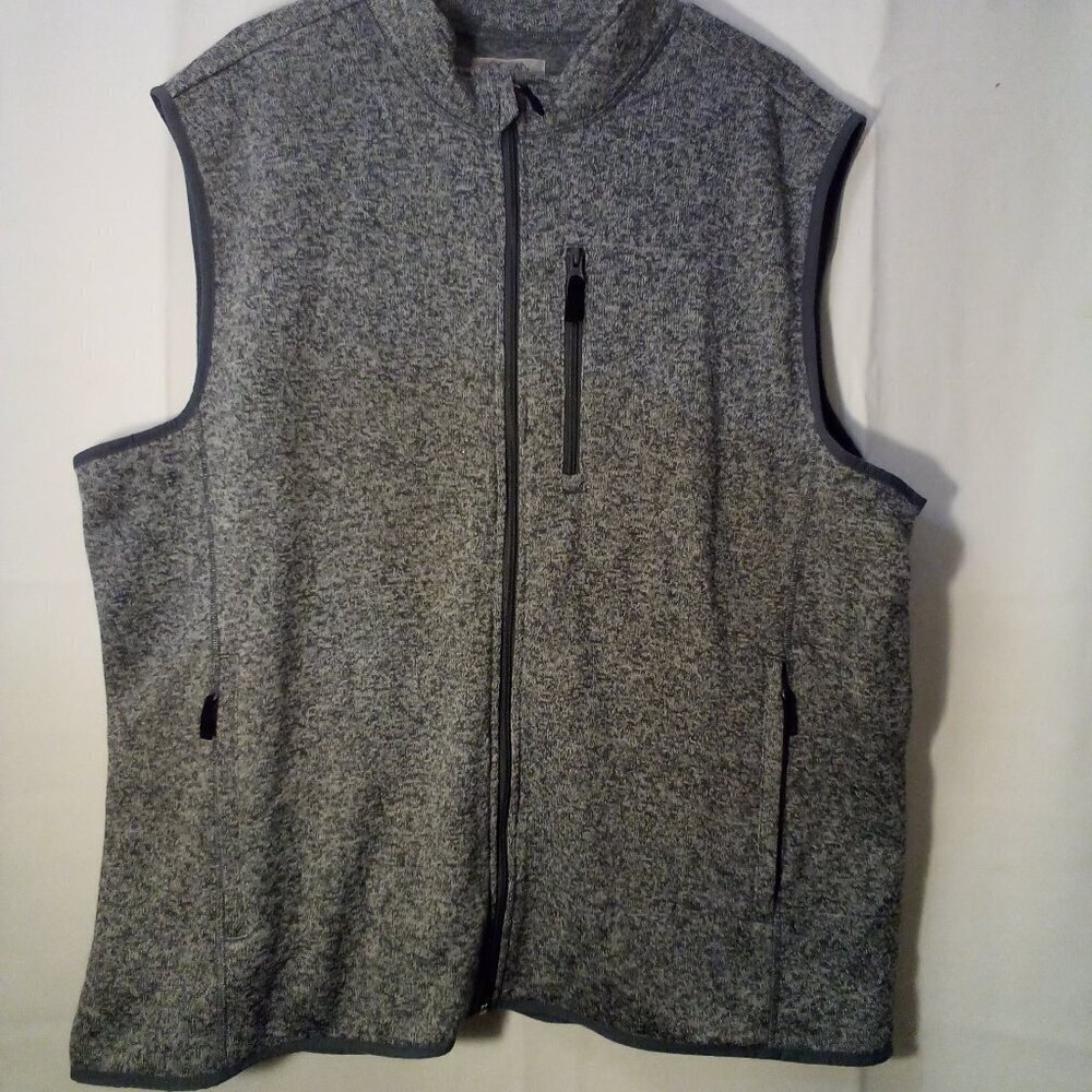 Ocean Coast Vest Jacket Men XXL Sleeveless Full Zip Pockets Gray